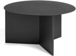 Hay Slit Table XL Round Beistelltisch, Stahl, Black, 35,5cm