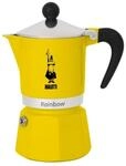 Bialetti 4981 Rainbow Caffettiera Colorata, Alluminio, Giallo, 1 Tasse, Gelb