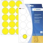 HERMA 2271 Punktaufkleber Klebepunkte gelb, 480 St&uuml;ck, &Oslash; 32 mm, 15 pro Bogen,