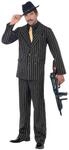 Smiffys Gold Pinstripe Gangster Costume, Black Halloween und Karneval