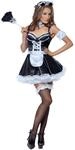 Smiffys Fever Flirty French Maid Costume, Black Halloween und Karneval