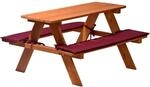 dobar&reg; Picknicktisch f&uuml;r Kinder | Sitzbank aus Massiv-Holz | Kindersitzgarnitur