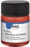 KREUL 77573 - Acryl Metallicfarbe, 50 ml Glas in metallic rot, glamour&ouml;se Acrylfarbe