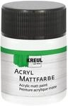 KREUL 75502 - Acryl Mattfarbe, pastellwei&szlig; im 50 ml Glas, cremig deckende,