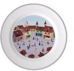 Villeroy und Boch Design Naif Speiseteller Dorf, Premium Porzellan
