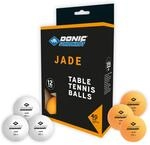 Donic-Schildkr&ouml;t Jade Tischtennisb&auml;lle, 12 St&uuml;ck, wei&szlig;/orange, Poly 40+