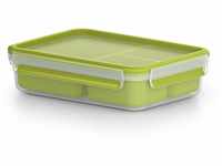 Emsa Clip & Go 518100 Lunch- und Snackbox | Mit 3 praktischen Einsätzen und...