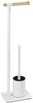 WENKO Stand WC-Garnitur Macao - WC-B&uuml;rstenhalter, Stahl, 21 x 70.5 x 15 cm,...