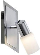Trio-Leuchten LED-Spot Aluminium geb&uuml;rstet/chrom, Glas wei&szlig; gewischt, inklusiv 1x