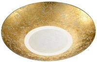 Trio Leuchten LED Deckenleuchte Chiros 624110279, Metall goldfarbig, Glas wei&szlig;
