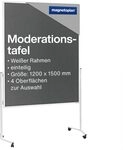 magnetoplan Moderationstafel einteilig, Filz Grau l Doppelseitig BxH...