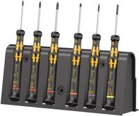Wera 05030180001 1550/6 ESD Elektroniker-Schraubendrehersatz + Rack, 6-teilig