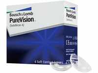 Bausch + Lomb PureVision Monatslinsen, sphärische Kontaktlinsen, weich, 6...