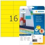 HERMA 4551 Farbige Etiketten gelb abl&ouml;sbar, 20 Blatt, 105 x 37 mm, 16 pro A4...