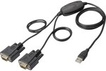 DIGITUS USB auf 2x Seriell Adapter - RS232 Konverter - USB 2.0 Typ-A zu 2x DSUB...