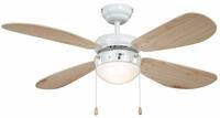 AireRyder Deckenventilator mit Beleuchtung Classic, Geh&auml;use wei&szlig;, Fl&uuml;gelfarbe