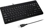 Perixx PERIBOARD-409 U Mini USB Tastatur Schnurgebunden - Kleines Praktisches Format