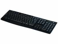 Logitech K270 Kabellose Tastatur für Windows, Englishes QWERTY-Layout - Schwarz