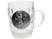 Game of Thrones Z868090 Glas-Bierkrug Lannister Logo, Wie abgebildet, Mehrfarbig