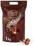 Lindt LINDOR, Haselnuss-Milch Schokolade Kugel Beutel, 1 kg Beutel