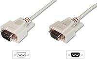 DIGITUS Serielles Anschluss-Kabel - D-Sub 9 zu D-Sub 9 - Stecker zu Buchse - 5.0m -