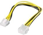 Goobay 51361 Internes Stromkabel (8 Pin Stecker-Buchse) 0, 28m Schwarz