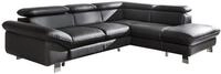 Mivano Ecksofa Driver mit Schlaffunktion und Stauraum / Ledersofa in L-Form mit