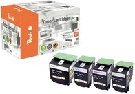 Peach L54 Spar Pack Tonermodule XL (BK, C, M, Y) ersetzt Lexmark C540H2 f&uuml;r...