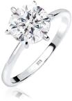 Elli Ring Damen Verlobung mit Kristall in 925 Sterling Silber