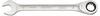 GEDORE Maulschlüssel mit Ringratsche, SW 17 mm, flach, 12-kant, UD-Profil,