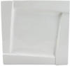 AMBITION Teller quadratisch weiß 25 x 25 cm aus Porzellan Flacher Essteller