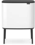 Brabantia Bo Touch Bin 11 Plus 23 L Abfalleimer, Metall, Wei&szlig;, 54 x 32 x 68 cm, 1