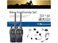 Midland G9 Pro Biker Set C923.S1, 2 x G9 Pro Funkgeräte mit Headsets für...