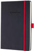SIGEL CO660 Premium Notizbuch kariert, A4, Hardcover, schwarz, rot, aus...