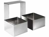 IBILI ARO CUADRADO INOX 10x10x4,50 CMS, Stainless Steel, Silber, 10 x 4.5 x 10...