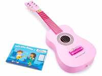 New Classic Toys - 10345 - Musikinstrument - Spielzeug Holzgitarre - Rosa
