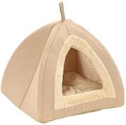 Dehner Lieblinge Katzen Kuschelh&ouml;hle Findus, beige, 45 x 45 x 40 cm | Katzenbett,