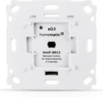 Homematic IP Smart Home Wandtaster f&uuml;r Markenschalter &ndash; 2-fach, zwei Tasten