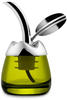 Alessi "Fior d' olio" Olivenölkoster aus Glas mit Ausgiesser aus Edelstahl...