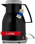 Helios Wash Thermoskanne Schwarz 1L - 6h Hei&szlig; - H&auml;lt Getr&auml;nke hei&szlig; & kalt&ndash; 100%