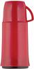 Helios Isolierflasche Elegance, 0,25 Liter, Kunststoff, rot, Henkelbecher