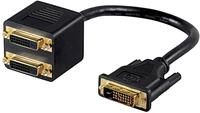 Wentronic DVI-Adapter (DVI-Stecker auf 2x DVI-Buchse, vergoldete Kontakte)