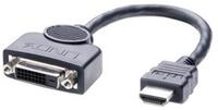 LINDY 41227 HDMI Stecker auf DVI-D Buchse Adapterkabel 0,2m schwarz