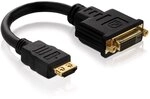 PureInstall PI060 High Speed HDMI/DVI-Adapter (HDMI A Stecker auf DVI-D Buchse