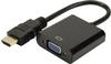 DIGITUS HDMI Grafik Audio Adapter, HDMI Typ A zu VGA + 3.5mm Klinke, Full HD,...