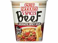 Nissin Cup Noodles – 5 Spices Beef, Einzelpack, Soup Style Instant-Nudeln