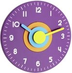 TFA Dostmann Wanduhr, f&uuml;r das Kinderzimmer, leise durch Sweep-Uhrwerk, bunt,