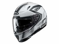 HJC Helmets Unisex – Erwachsene Nc Motorrad Helm, Weiss/Silber, XL