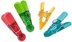 Wedo 6422099 Notiz Magnetklammern (Glossy, aus Kunststoff, geriffelte Grifffl&auml;chen)