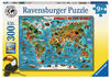 Ravensburger Kinderpuzzle - 13257 Tiere rund um die Welt - Puzzle-Weltkarte für